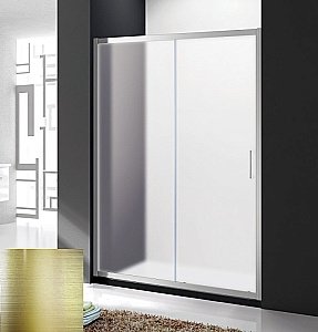 Душевая дверь Cezares MOLVENO-BF-1-120-P-BORO брашированное золото купить в интернет-магазине Sanbest