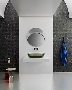 Раковина Abber Kristall AT2805Vesuvian оливковая купить в интернет-магазине Sanbest