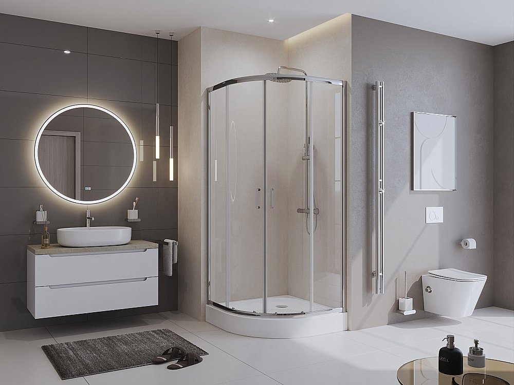 Душевой поддон BelBagno TRAY-BB-R-80-550-15-W 80х80 белый купить в интернет-магазине Sanbest