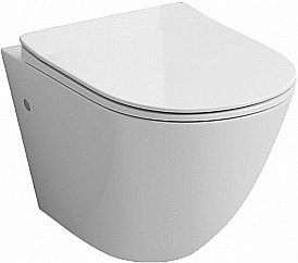 Унитаз подвесной Grossman Tornado GR-4411SQ безободковый, с крышкой микролифт, слив-торнадо, белый глянцевый купить в интернет-магазине Sanbest