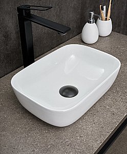 Раковина накладная Gid Geometrico 36 N1334 51237 белая купить в интернет-магазине Sanbest