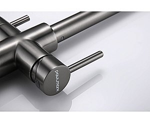 Смеситель для кухни Paulmark Lange La214212-GM вороненая сталь купить в интернет-магазине сантехники Sanbest