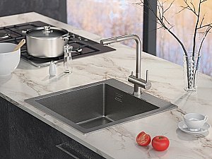 Смеситель для кухни Paulmark Skalen Sk213020-BS брашированная  сталь купить в интернет-магазине сантехники Sanbest