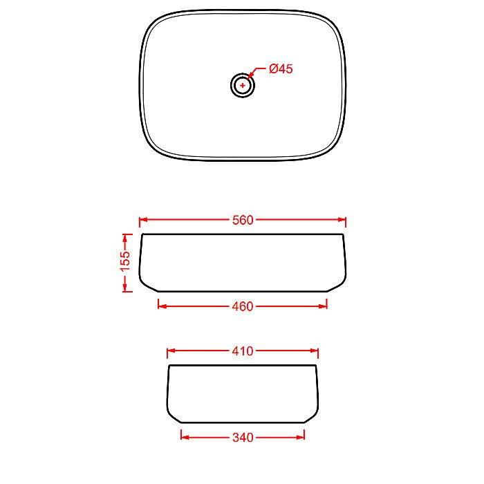 Раковина накладная Artceram Cognac Quadro 56 COL009 01 00 Bianco купить в интернет-магазине Sanbest
