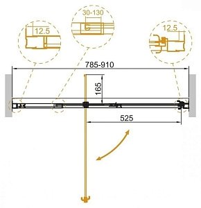 Душевая дверь Cezares Variante-B-1-80/90 купить в интернет-магазине Sanbest