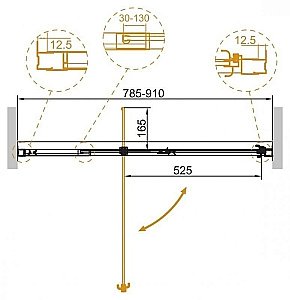 Душевая дверь Cezares Variante-B-1-80/90 купить в интернет-магазине Sanbest