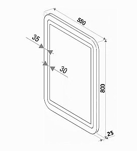 Зеркало Континент Lucia ЗЛП52 55x88 в ванную от интернет-магазине сантехники Sanbest