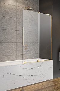Шторка для ванны Radaway Furo SL Gold PND II 100 стекло прозрачное/профиль золото купить в интернет-магазине Sanbest