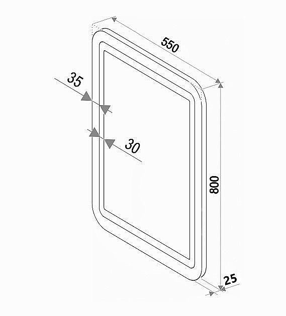 Зеркало Континент Lucia ЗЛП52 55x88 в ванную от интернет-магазине сантехники Sanbest
