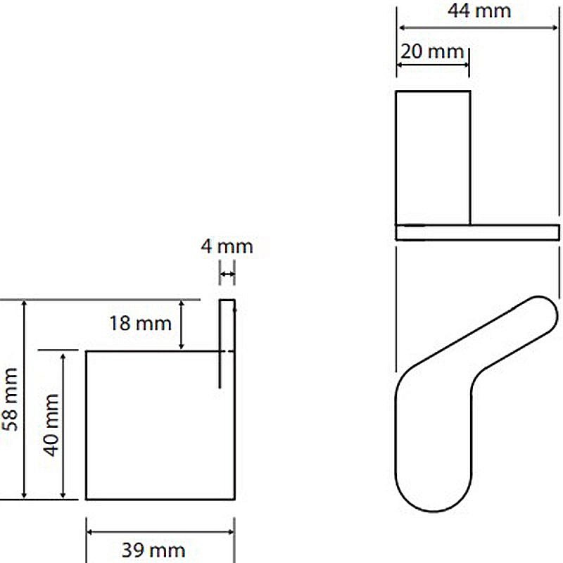 Крючок Bemeta Organic хром купить в интернет-магазине сантехники Sanbest