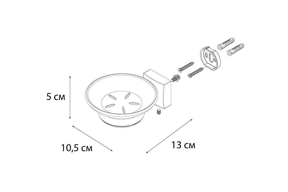 Мыльница FIXSEN KVADRO FX-61308 купить в интернет-магазине сантехники Sanbest