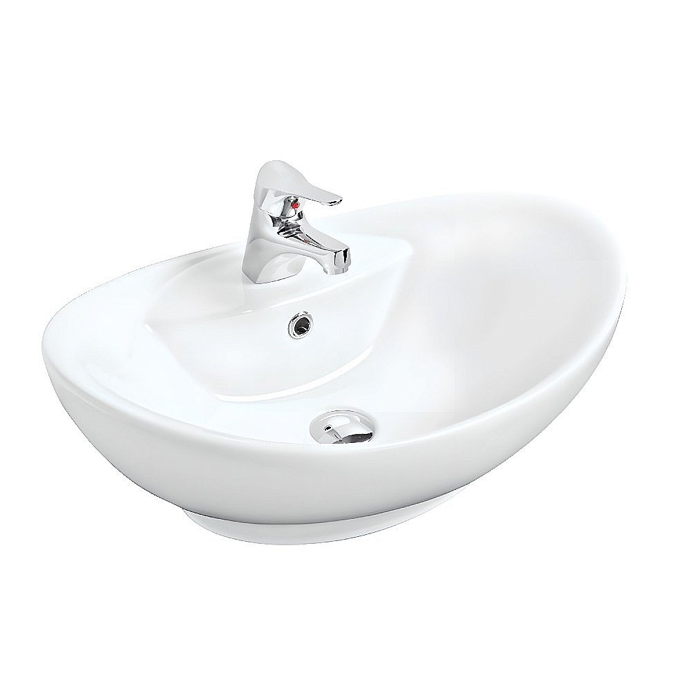 Раковина Gural Vit Top 60х40 TP19MUL01 белая купить в интернет-магазине Sanbest