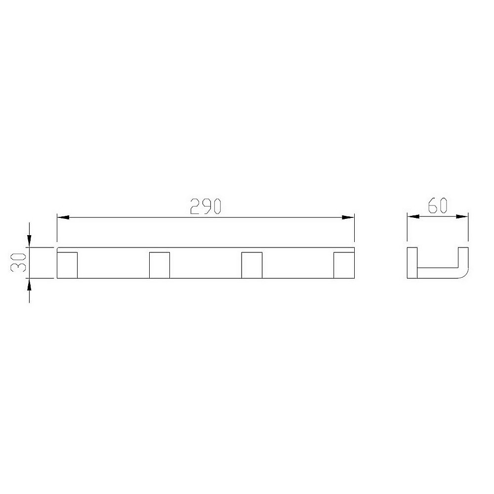 Вешалка на 4 крючка ABBER Westen AA1751NG никель купить в интернет-магазине сантехники Sanbest