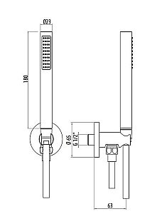 Душевая гарнитура Gattoni Programma doccia KTC01/PD купить в интернет-магазине сантехники Sanbest
