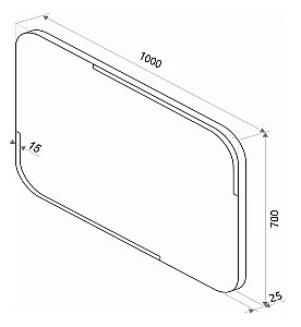 Зеркало Континент Raison ЗЛП487 100x70 в ванную от интернет-магазине сантехники Sanbest