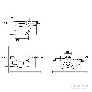 Унитаз подвесной Kerasan Nolita 5314 Verde, безободковый купить в интернет-магазине Sanbest