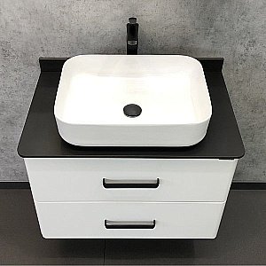 Тумба с раковиной Comforty Амстердам 00-00004668 75 белая для ванной в интернет-магазине Sanbest