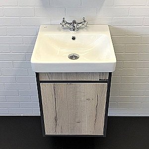 Тумба с раковиной Comforty Вена 00-00006653 45 дуб дымчатый для ванной в интернет-магазине Sanbest