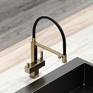 Смеситель для кухни Sancos Moro SC4006BG брашированное золото купить в интернет-магазине сантехники Sanbest