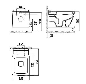 Унитаз подвесной CREAVIT Trend TP324-11 белый купить в интернет-магазине Sanbest