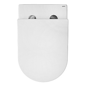 Унитаз приставной Azario Grado AZ-2141D-UQ1 белый, безободковый, с крышкой микролифт, слив торнадо купить в интернет-магазине Sanbest