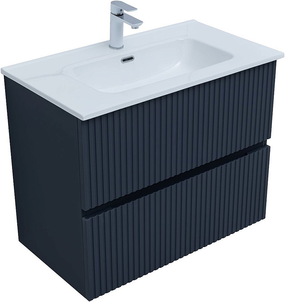 Тумба с раковиной Aquanet Джейн 80 маренго для ванной в интернет-магазине Sanbest