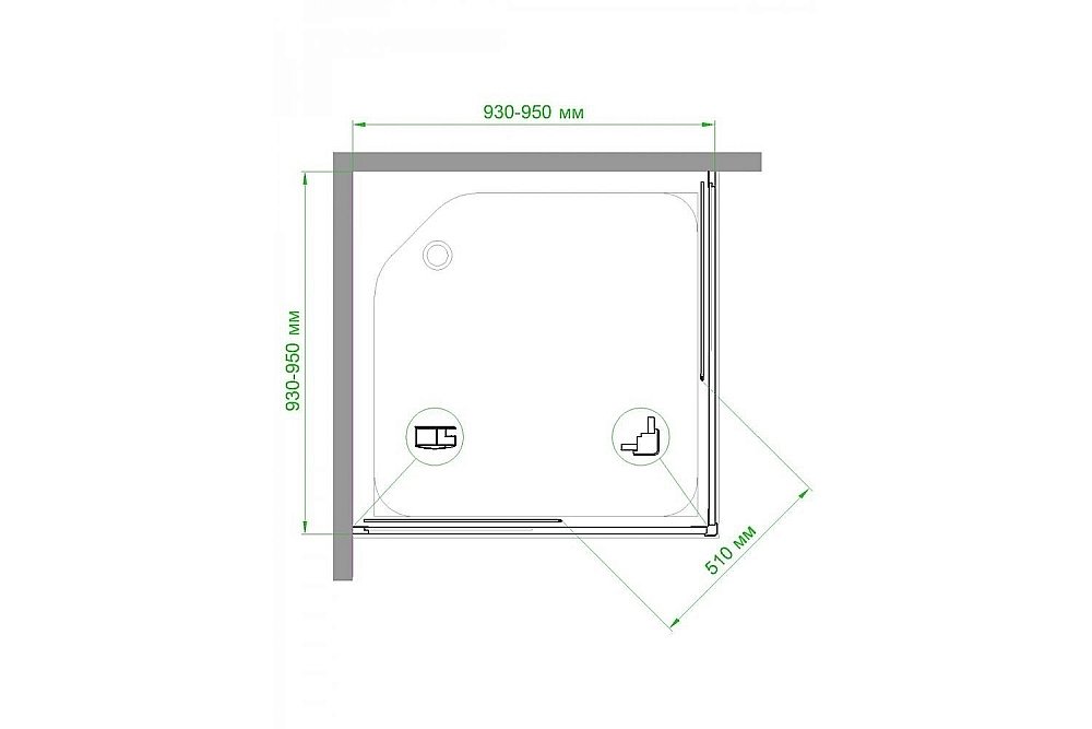 Душевой уголок Royal Bath RB95HPD-T 95х95 прозрачный купить в интернет-магазине Sanbest