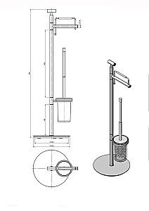 Стойка для ванной Langberger Accessories 70581A купить в интернет-магазине сантехники Sanbest