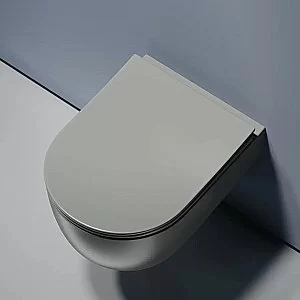 Унитаз подвесной Ceramica Nova Modena CN6063MH безободковый, с крышкой микролифт, антрацит матовый купить в интернет-магазине Sanbest