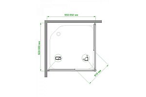 Душевой уголок Royal Bath RB95HPD-T 95х95 прозрачный купить в интернет-магазине Sanbest