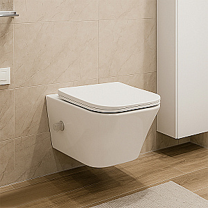 Унитаз подвесной с функцией биде Azario Nove AZ-9321B белый, безободковый, с крышкой микролифт купить в интернет-магазине Sanbest