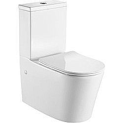 Унитаз напольный Good Dood ROUND УНИ0006 белый, с крышкой микролифт, с бачком, безободковый купить в интернет-магазине Sanbest