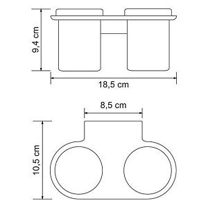 Стакан для зубных щеток WasserKRAFT Kammel K-8328D купить в интернет-магазине сантехники Sanbest