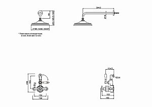 Душевая система Burlington Avon AF1S+V16 купить в интернет-магазине сантехники Sanbest