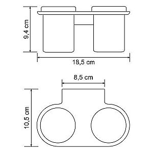 Стакан для зубных щеток WasserKRAFT Kammel K-8328D купить в интернет-магазине сантехники Sanbest