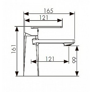 Смеситель для раковины Kaiser Terso 70011 купить в интернет-магазине сантехники Sanbest