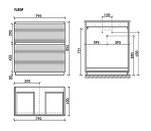 Тумба с раковиной Sancos FOLK Floor FL80FW/CN7012MBwx 80 Bianco для ванной в интернет-магазине Sanbest