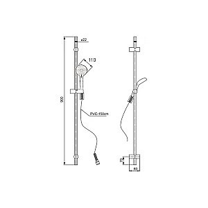 Душевой гарнитур Paini Torino TRCR121F3L9 хром купить в интернет-магазине сантехники Sanbest
