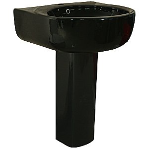 Раковина с пьедесталом Creavit Favori 56,5 FR056.40000-FR250.40000 черная купить в интернет-магазине Sanbest