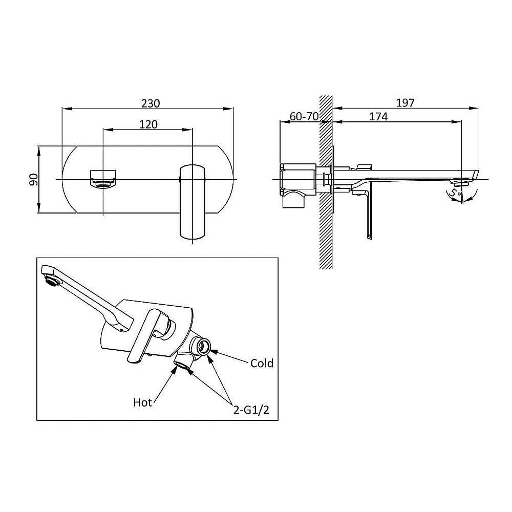 Смеситель для раковины Vincea Next VBFW-1N1MB черный купить в интернет-магазине сантехники Sanbest
