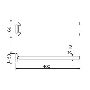 Полотенцедержатель Langberger Ledro 11808E купить в интернет-магазине сантехники Sanbest
