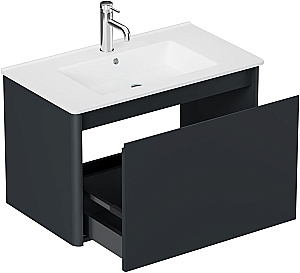 Тумба с раковиной и столешницей Allen Brau Gravity 80 1.370013.AM антрацит матовый для ванной в интернет-магазине Sanbest