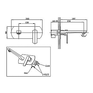 Смеситель для раковины Vincea Next VBFW-1N1MB черный купить в интернет-магазине сантехники Sanbest