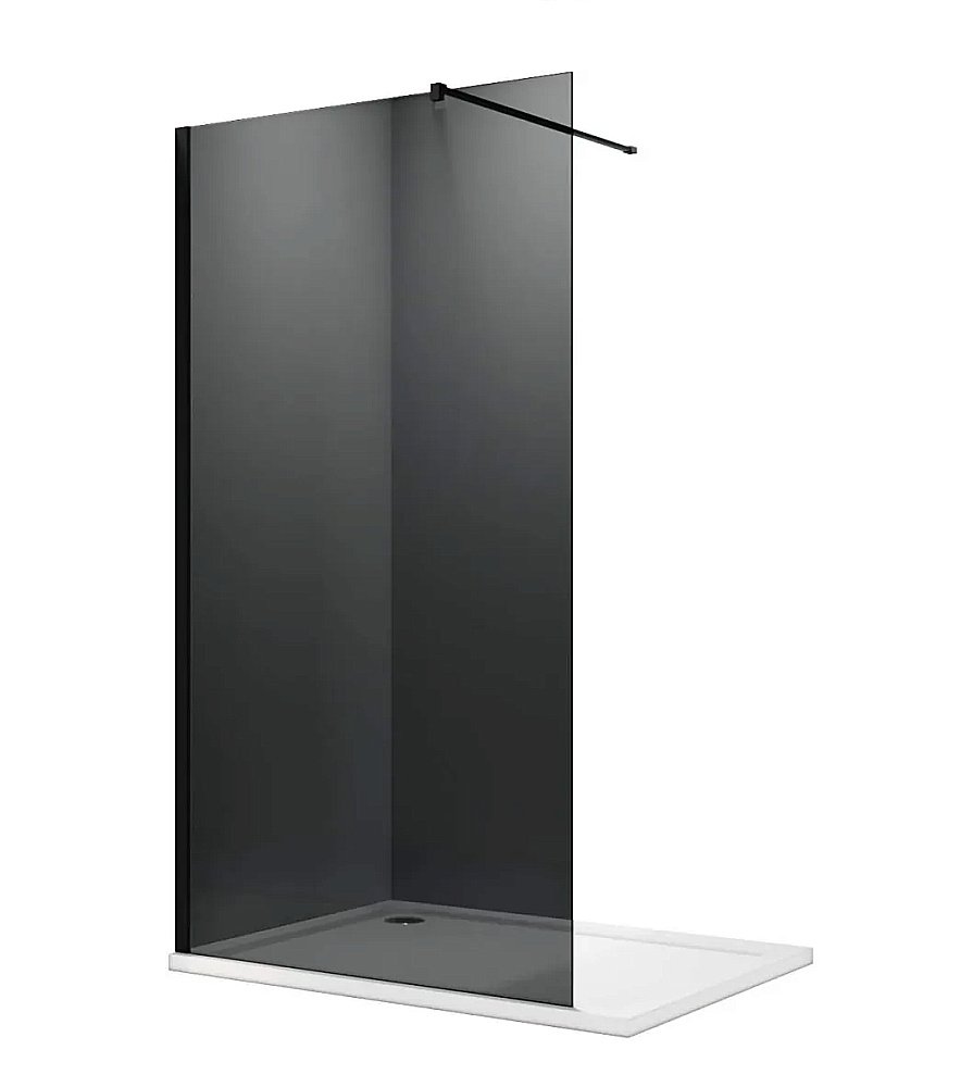 Душевое ограждение Parly T80G профиль черный матовый/стекло тонированое купить в интернет-магазине Sanbest