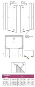 Душевая дверь Radaway Fuenta New DWJS 140 купить в интернет-магазине Sanbest