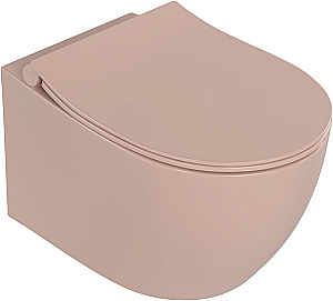 Унитаз подвесной Allen Brau Fantasy 3 Vortex 4.11035.SM розовый матовый, с крышкой микролифт, слив торнадо купить в интернет-магазине Sanbest