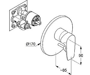 Смеситель для душа Kludi Pure&Solid 346500575 купить в интернет-магазине сантехники Sanbest