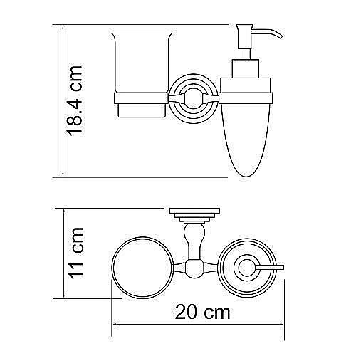 Держатель стакана и диспенсера WasserKRAFT Ammer K-7089 купить в интернет-магазине сантехники Sanbest