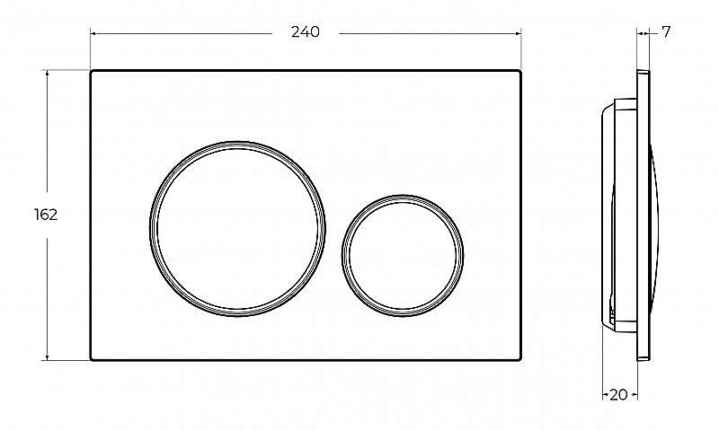 Кнопка для инсталляции BelBagno BB-17C-BL белая купить в интернет-магазине сантехники Sanbest