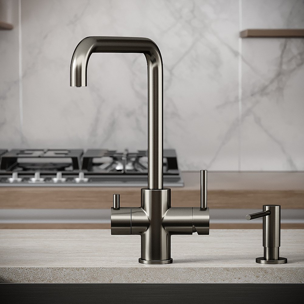 Смеситель для кухни Sancos Vela SC4013GG вороненая сталь купить в интернет-магазине сантехники Sanbest